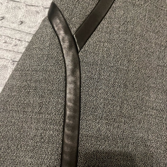 RAG & BONE Women’s Black Leather Trimmed Sheath Mini Dress size 2 work career - Picture 2 of 4